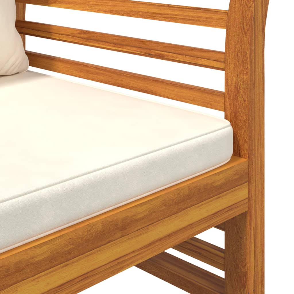 Sofa Bench With Cushions Solid Wood Acacia