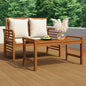 Sofa Bench With Cushions Solid Wood Acacia