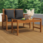 Sofa Bench With Cushions Solid Wood Acacia