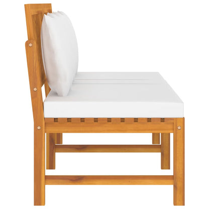 Day Bed With Cushion 200X60X75 Cm Solid Wood Acacia