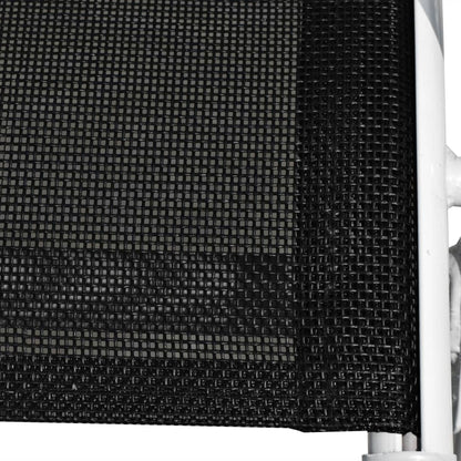 Stackable Garden Chairs 2 Pcs Steel And Textilene Black