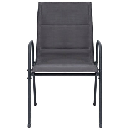 Stackable Garden Chairs 6 Pcs Steel And Textilene Anthracite