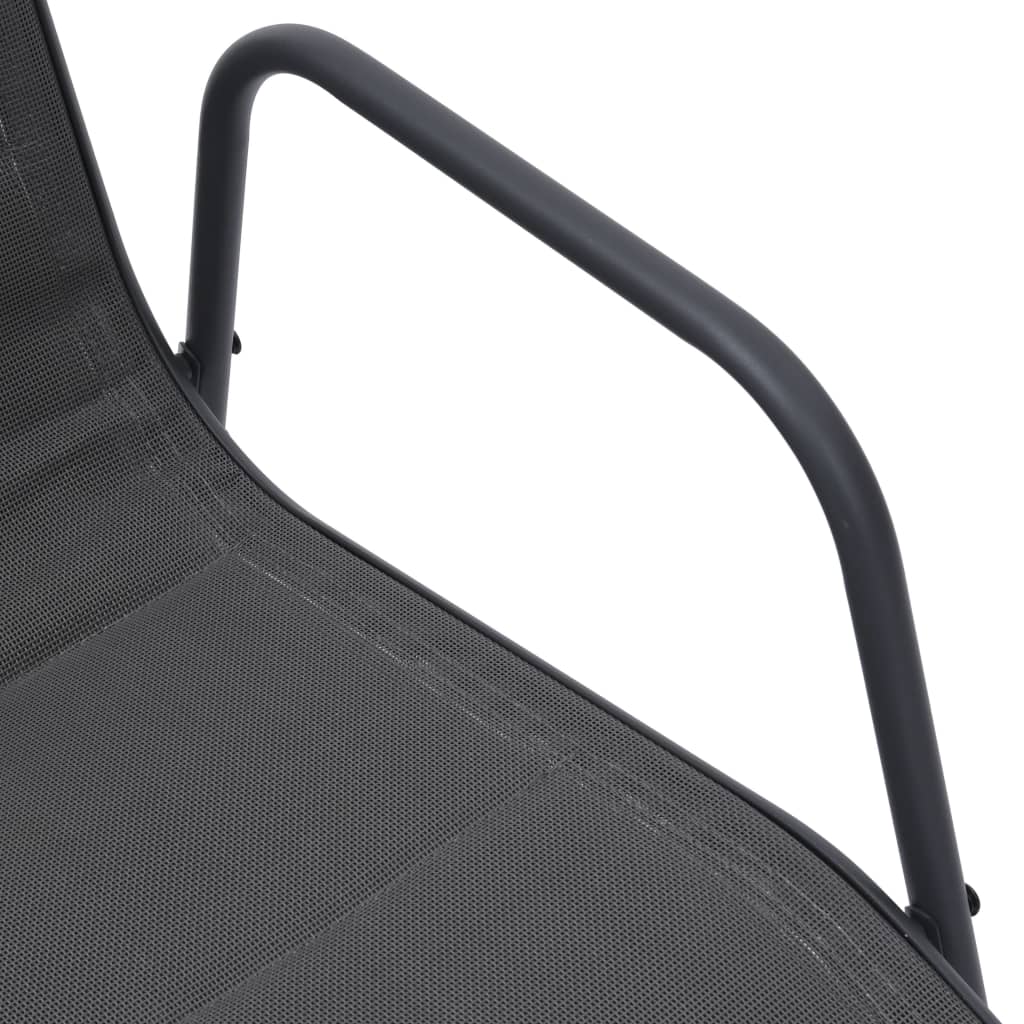 Stackable Garden Chairs 6 Pcs Steel And Textilene Anthracite