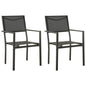 Garden Chairs 2 Pcs Textilene And Steel Black And Anthracite