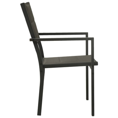 Garden Chairs 2 Pcs Textilene And Steel Grey And Anthracite