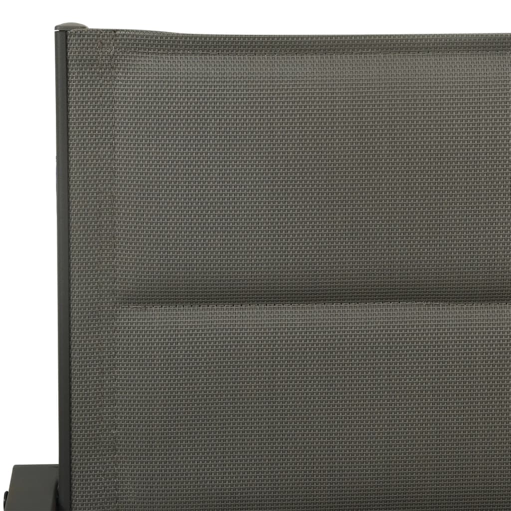 Garden Chairs 2 Pcs Textilene And Steel Grey And Anthracite