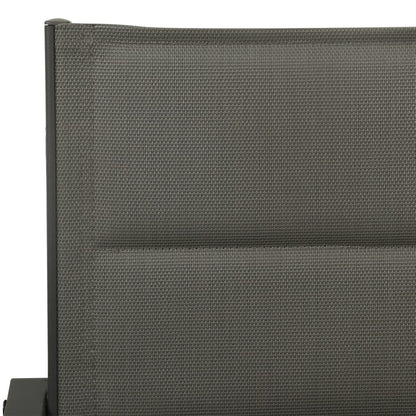 Garden Chairs 2 Pcs Textilene And Steel Grey And Anthracite