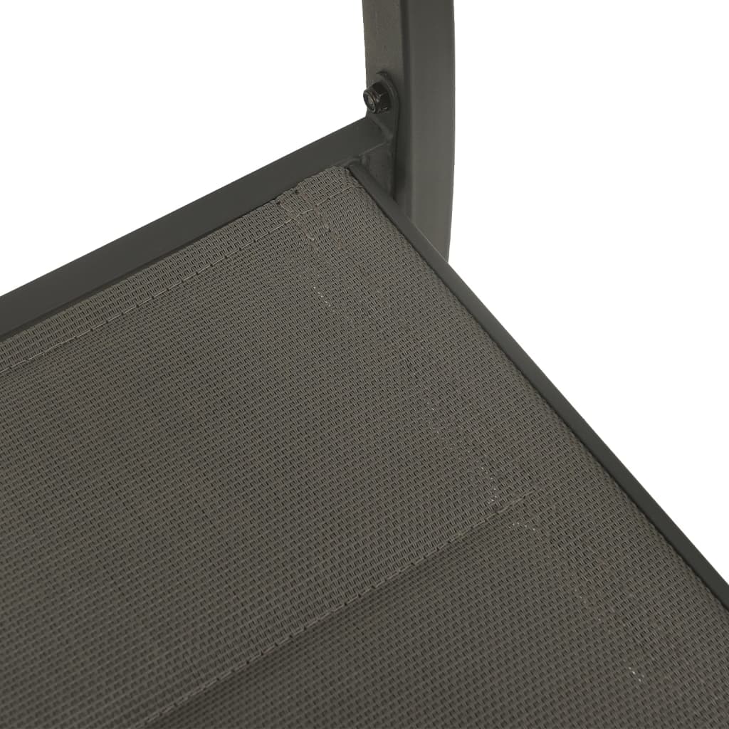Garden Chairs 2 Pcs Textilene And Steel Grey And Anthracite