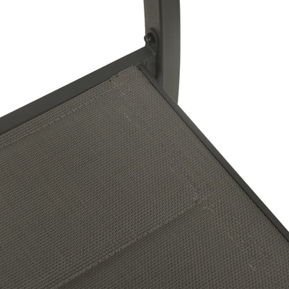 Garden Chairs 2 Pcs Textilene And Steel Grey And Anthracite