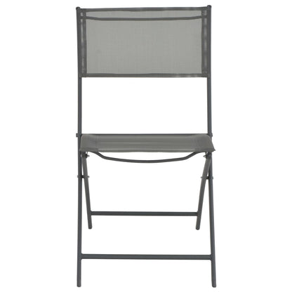 Folding Outdoor Chairs 4 Pcs Steel And Textilene