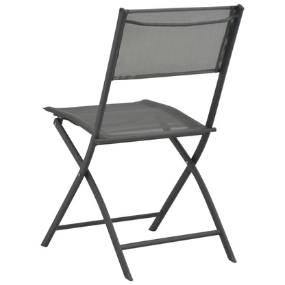 Folding Outdoor Chairs 4 Pcs Steel And Textilene