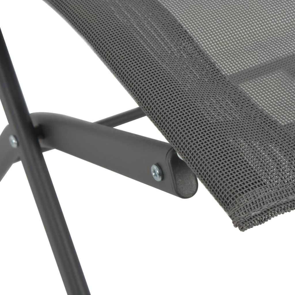 Folding Outdoor Chairs 4 Pcs Steel And Textilene