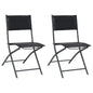 Folding Outdoor Chairs 2 Pcs Steel And Textilene