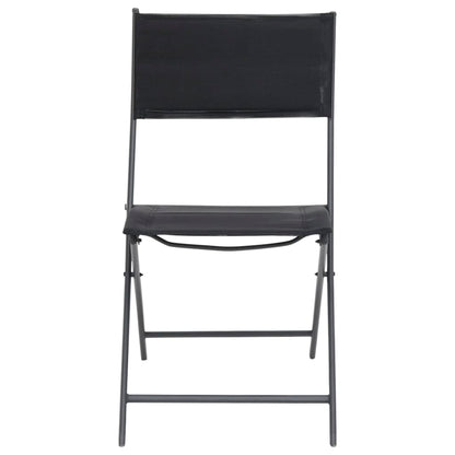 Folding Outdoor Chairs 2 Pcs Steel And Textilene