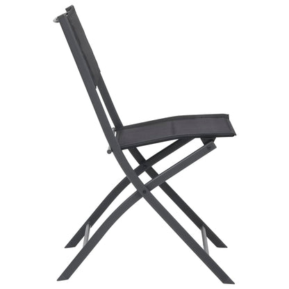 Folding Outdoor Chairs 2 Pcs Steel And Textilene