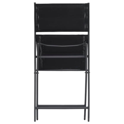 Folding Outdoor Chairs 2 Pcs Steel And Textilene