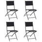Folding Outdoor Chairs 2 Pcs Steel And Textilene