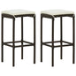 Bar Stools With Cushions 4 Pcs Poly Rattan