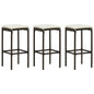Bar Stools With Cushions 4 Pcs Poly Rattan