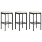 Bar Stools With Cushions 4 Pcs Poly Rattan