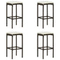 Bar Stools With Cushions 4 Pcs Poly Rattan