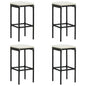 Bar Stools With Cushions 4 Pcs Poly Rattan
