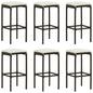 Bar Stools With Cushions 4 Pcs Poly Rattan