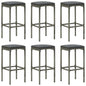 Bar Stools With Cushions 4 Pcs Poly Rattan