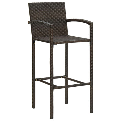 Bar Stools 2 Pcs Poly Rattan