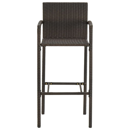 Bar Stools 2 Pcs Poly Rattan