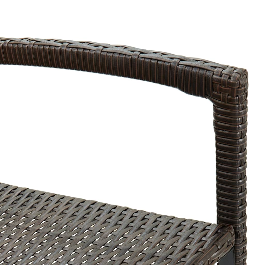 Bar Stools 2 Pcs Poly Rattan