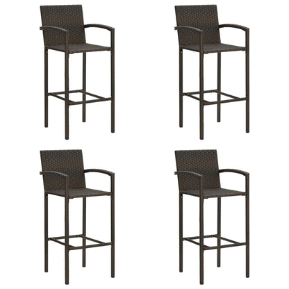 Bar Stools 2 Pcs Poly Rattan