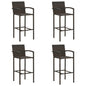 Bar Stools 2 Pcs Poly Rattan