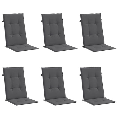 Garden Highback Chair Cushions 6 Pcs Fabric