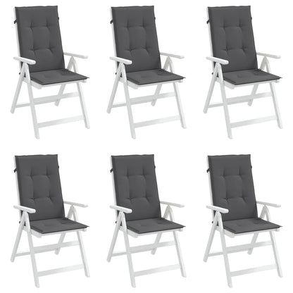 Garden Highback Chair Cushions 6 Pcs Fabric