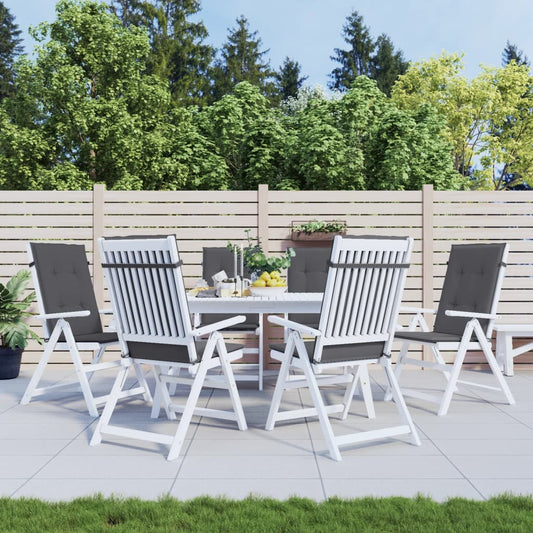 Garden Highback Chair Cushions 6 Pcs Fabric