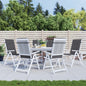 Garden Highback Chair Cushions 6 Pcs Fabric