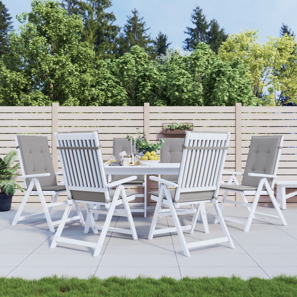 Garden Highback Chair Cushions 6 Pcs Fabric