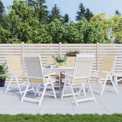 Garden Highback Chair Cushions 6 Pcs Fabric