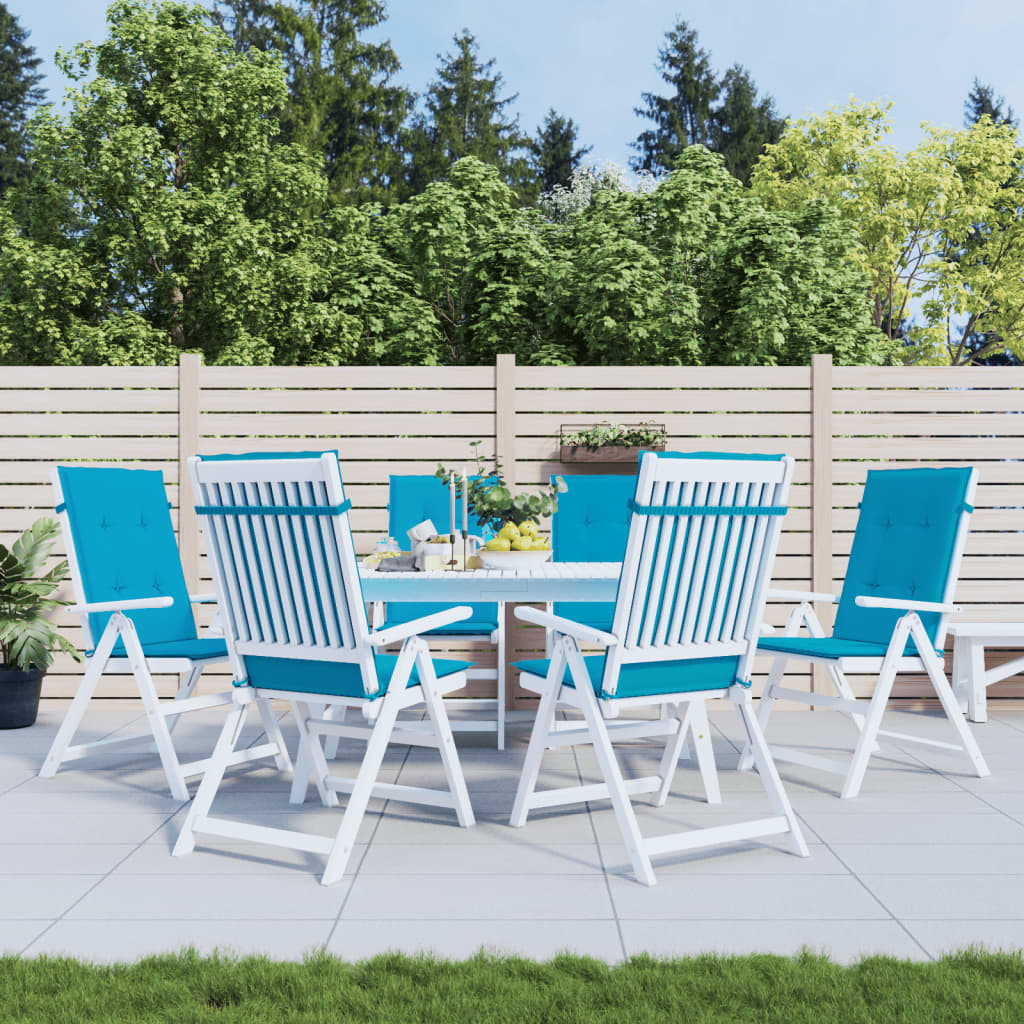 Garden Highback Chair Cushions 6 Pcs Fabric