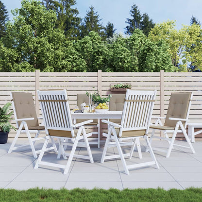 Garden Highback Chair Cushions 6 Pcs Fabric
