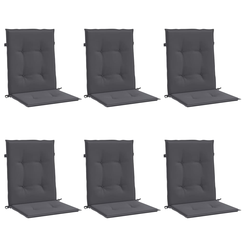 Garden Lowback Chair Cushions 6 Pcs Oxford Fabric