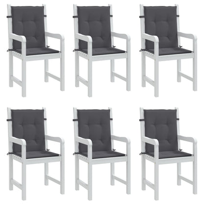 Garden Lowback Chair Cushions 6 Pcs Oxford Fabric