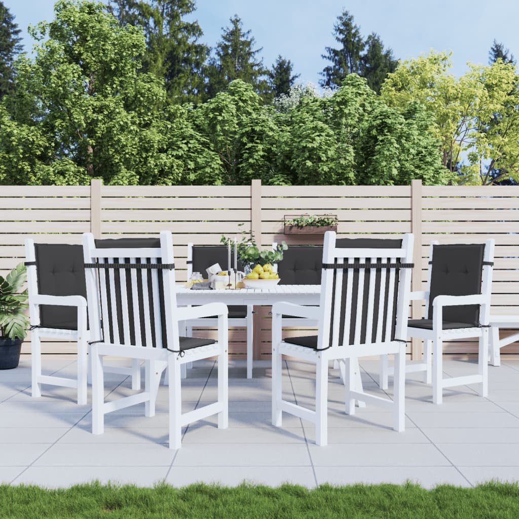 Garden Lowback Chair Cushions 6 Pcs Oxford Fabric