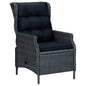 Reclining Garden Chair With Cushions Poly Rattan
