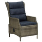 Reclining Garden Chair With Cushions Poly Rattan