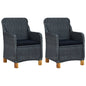 Garden Chairs With Cushions 2 Pcs Poly Rattan