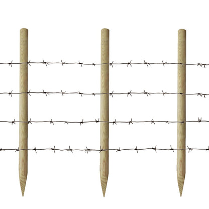 Fence Posts 6 Pcs Wood 170 Cm