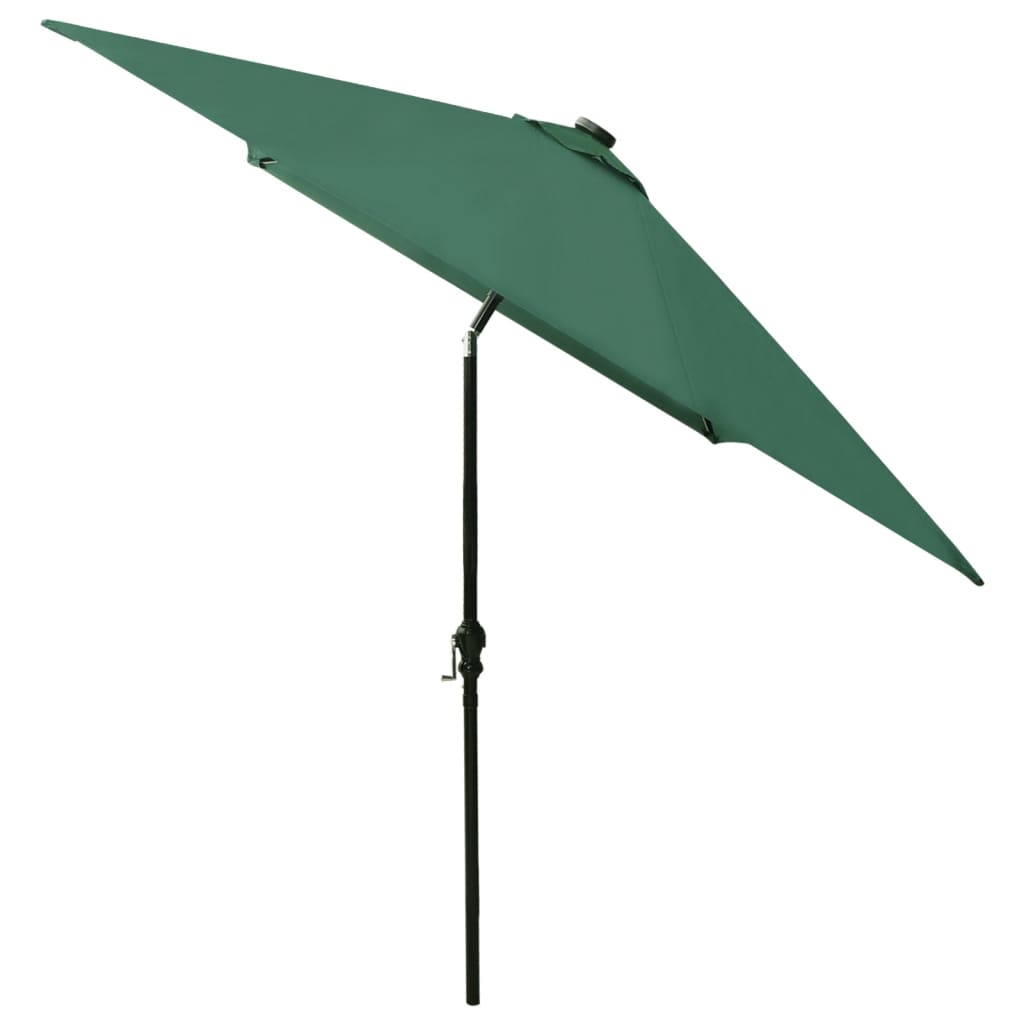 Garden Parasol With Leds And Steel Pole 2X3 M