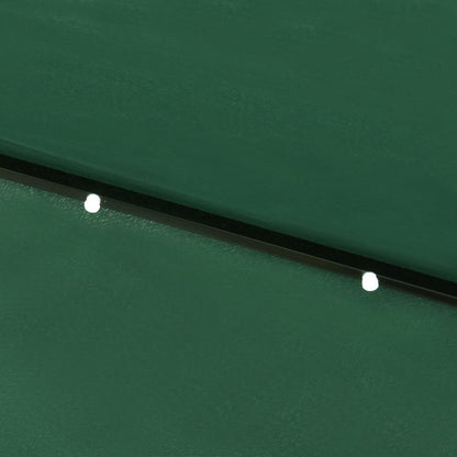 Garden Parasol With Leds And Steel Pole 2X3 M